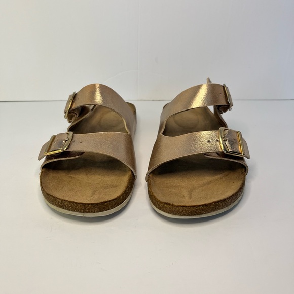 Cat And Jack Slip On Slide Sandals Rose Gold Metallic Adjustable Straps Size 5 - Picture 5 of 9